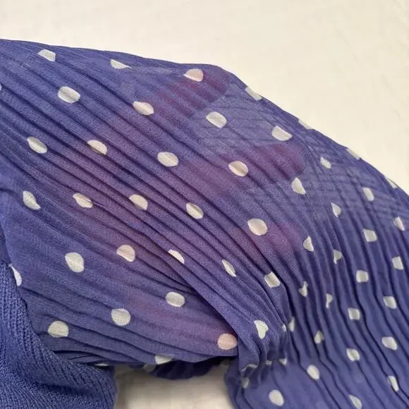 Nanette Lapore Purple Mock Neck Pleated Sleeve Womens Medium - Picture 5 of 7